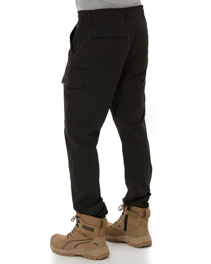 Jet-Lite Hybrid Elastic Waist Work Pants - Black