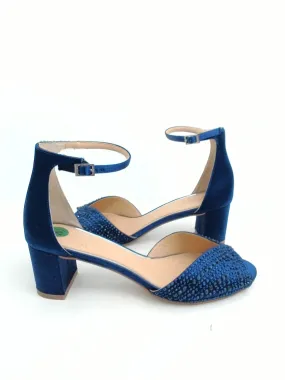 Jewel Badgley Mischka Women's Blue Heeled Sandal Size 8.5