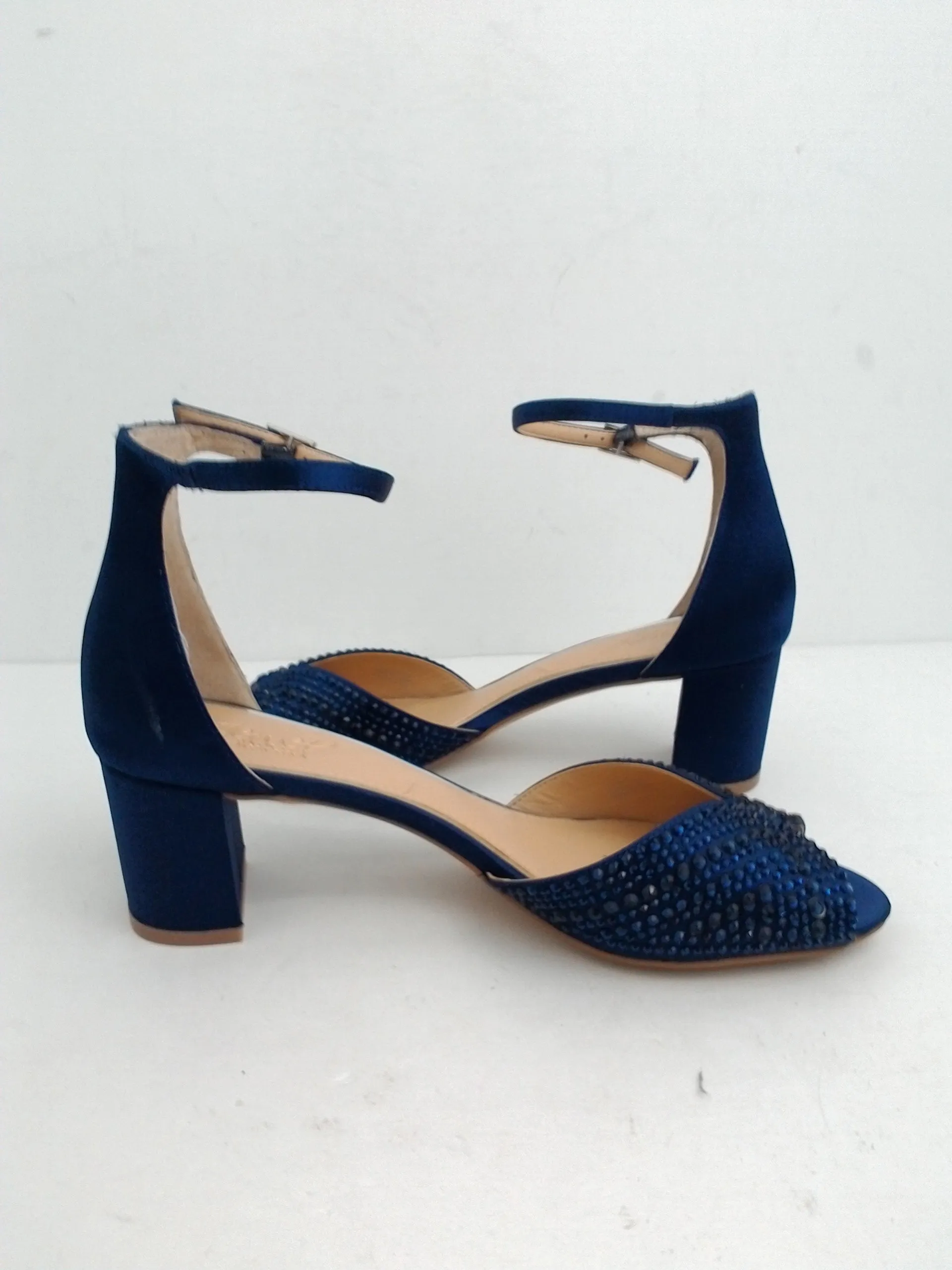 Jewel Badgley Mischka Women's Blue Heeled Sandal Size 8.5