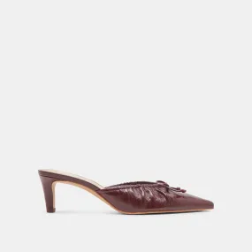 KAIRI MID HEELS CRANBERRY CRINKLE PATENT