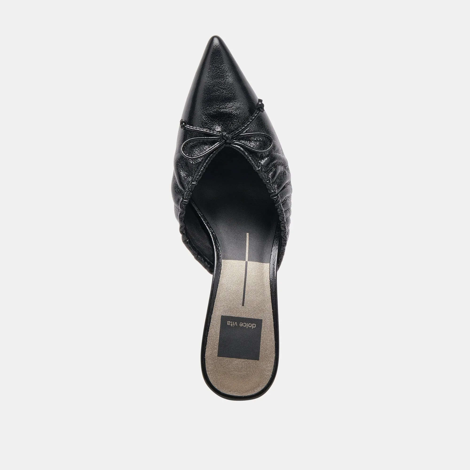 KAIRI MID HEELS MIDNIGHT CRINKLE PATENT