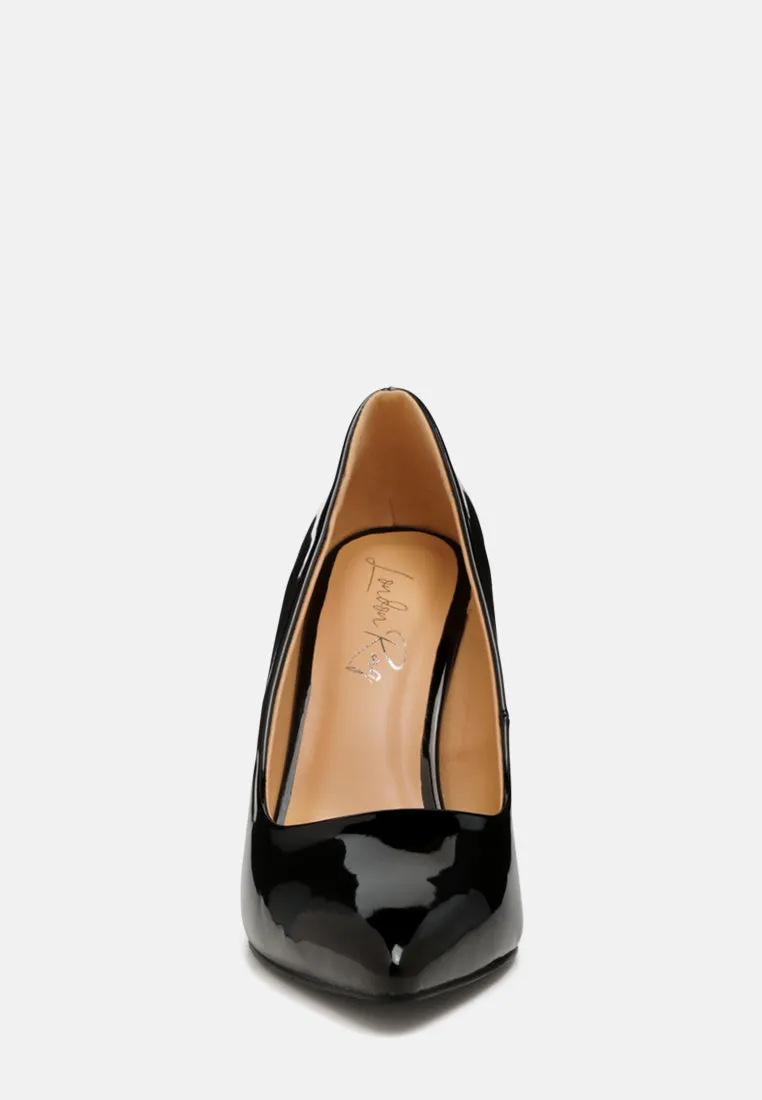 Kamira Patent Block Heeled Pumps By Ruw