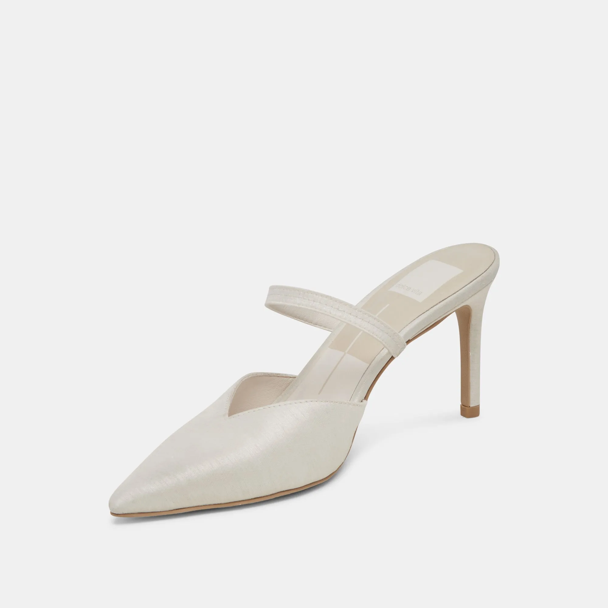 KANIKA HEELS IVORY SATIN