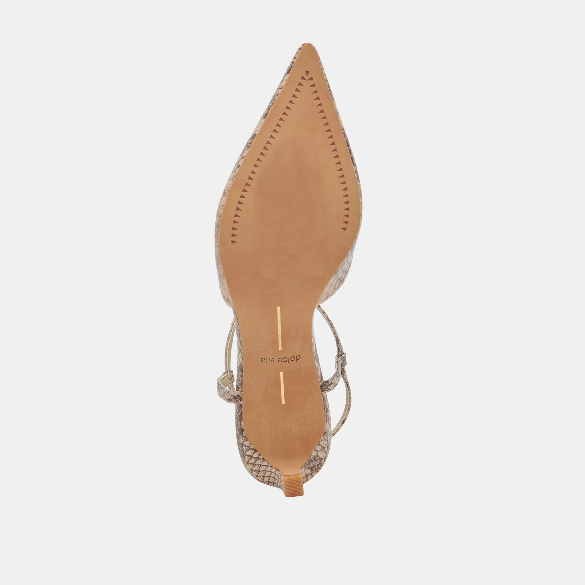 LAVON HEELS SAND SNAKE EMBOSSED