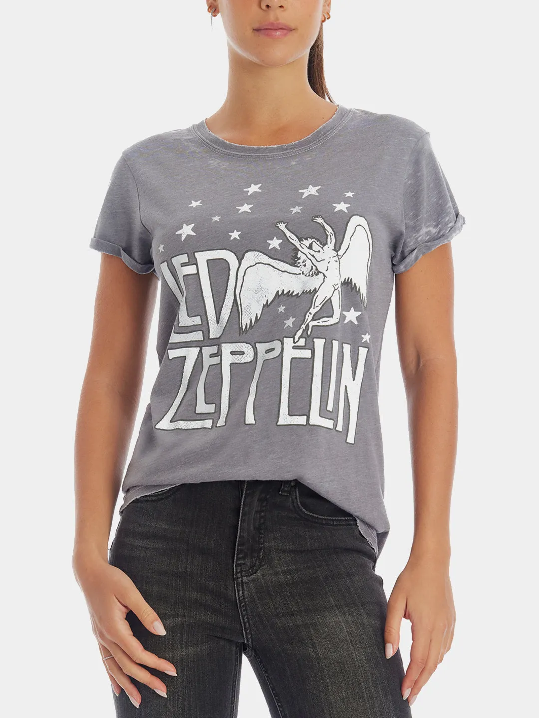 Led Zeppelin Acid Wash Band T-Shirt