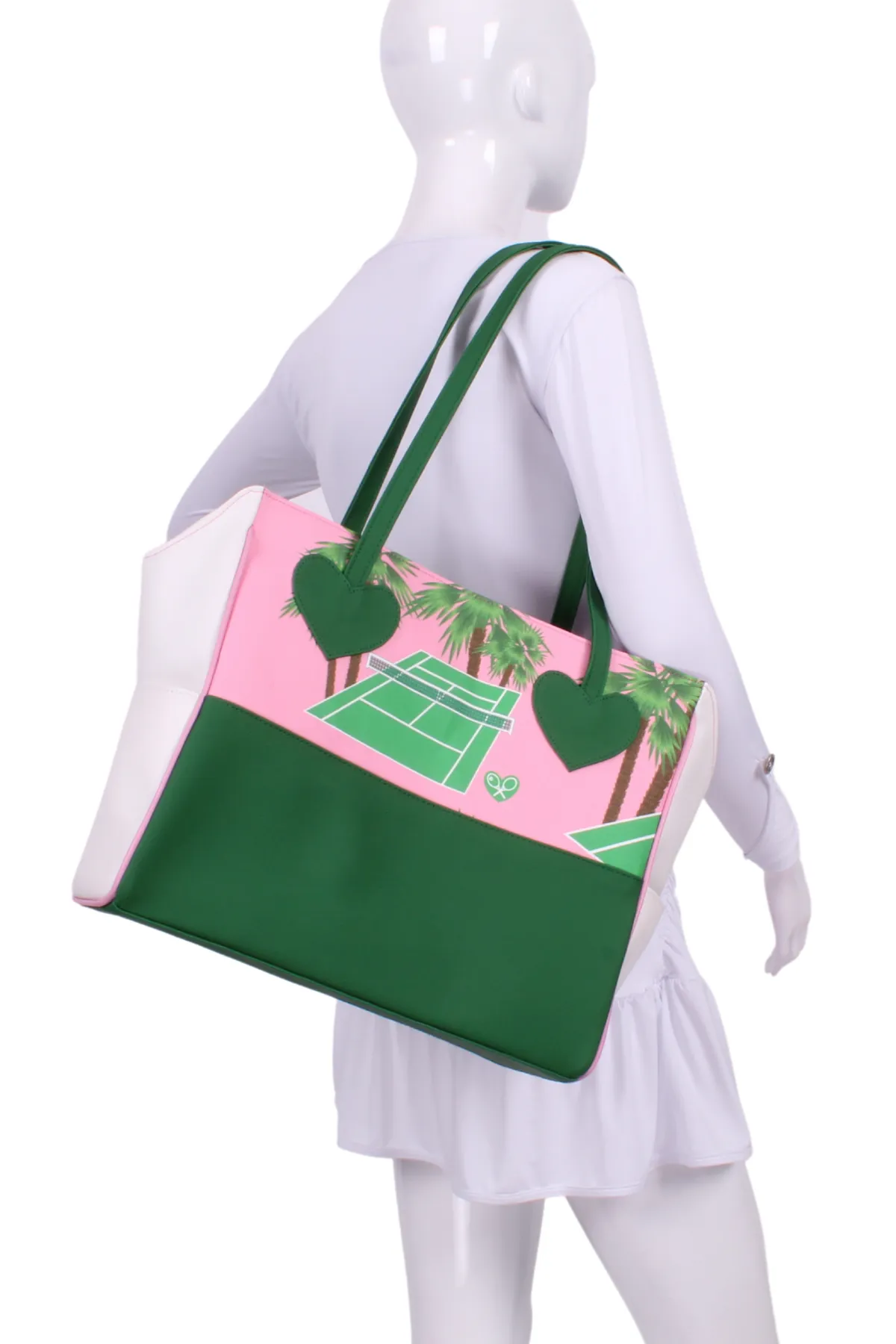 Limited Courts   Palm on Pink Mini LOVE Tote Tennis Bag