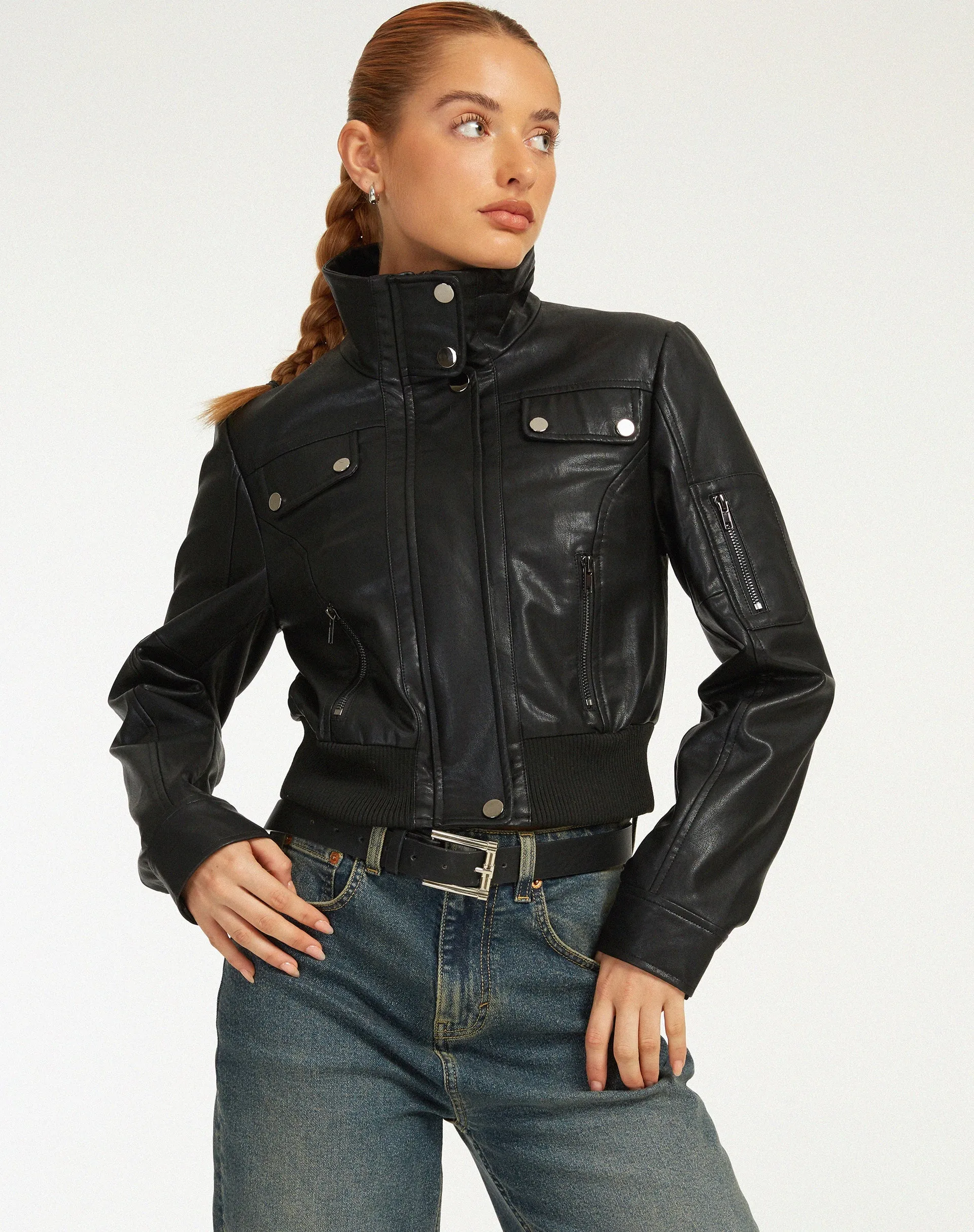 Loviana Jacket in PU Black