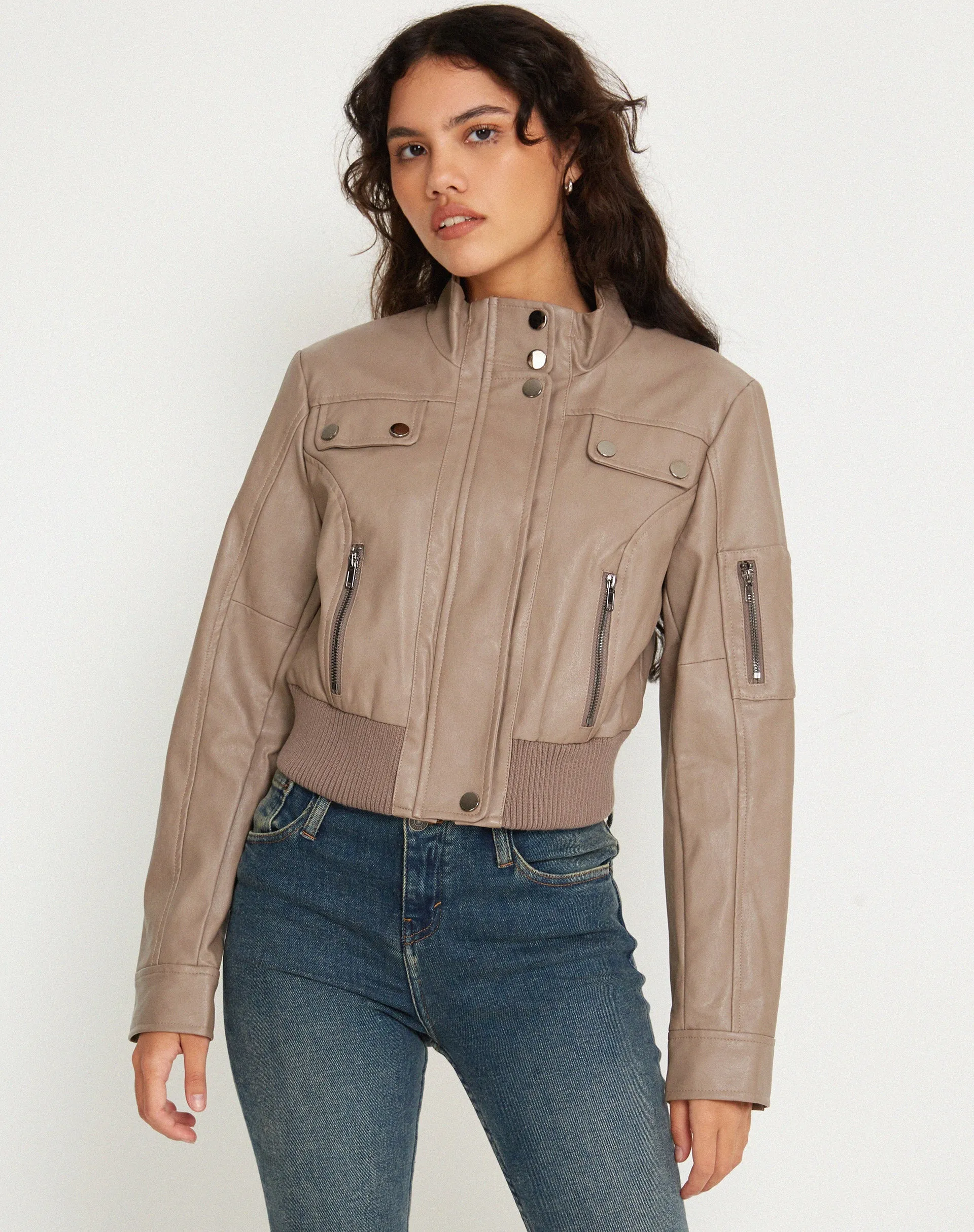 Loviana Jacket in PU Putty