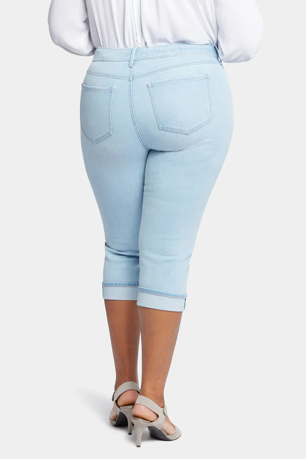 Marilyn Straight Crop Jeans In Plus Size - Brightside