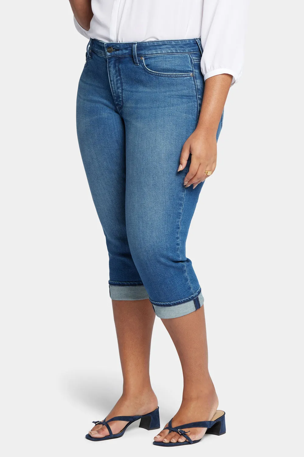 Marilyn Straight Crop Jeans In Plus Size - Windfall