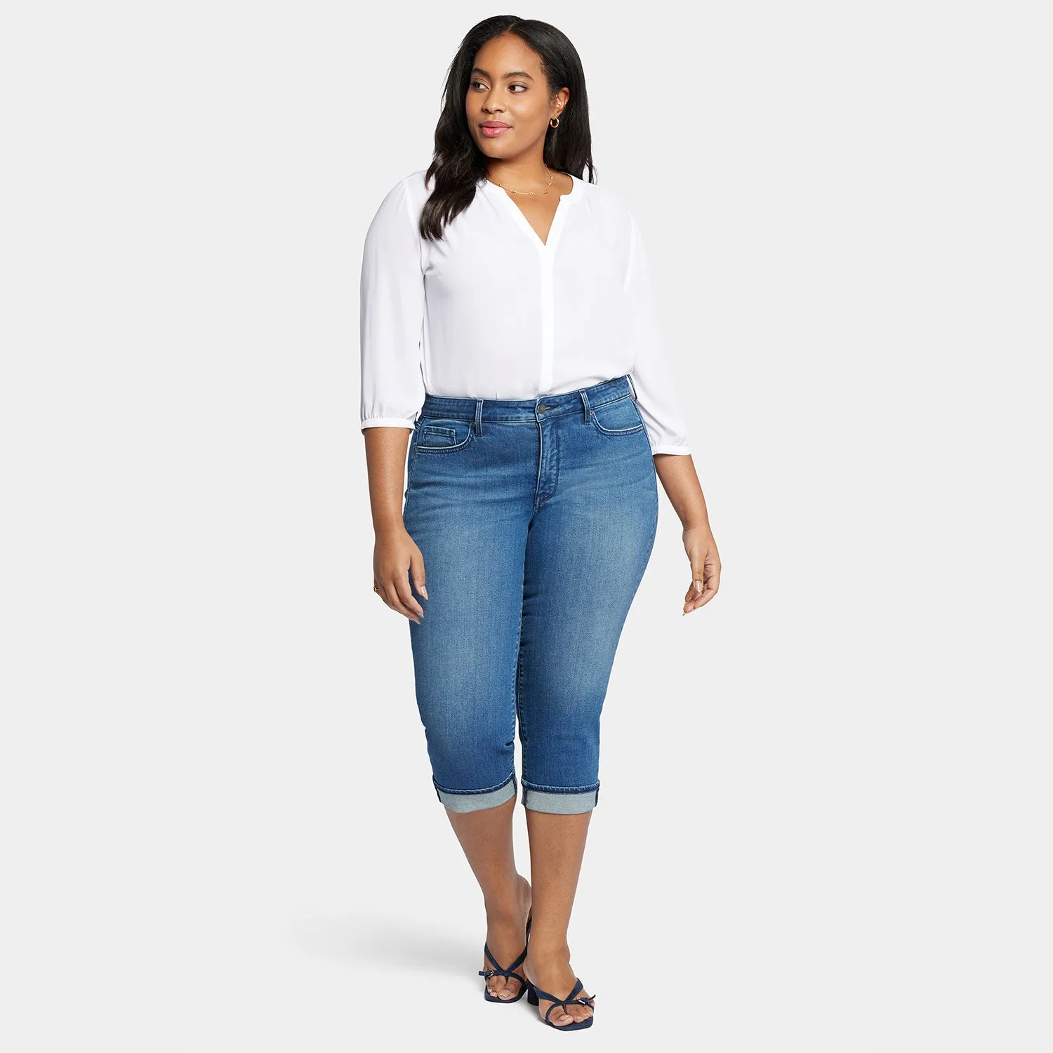 Marilyn Straight Crop Jeans In Plus Size - Windfall