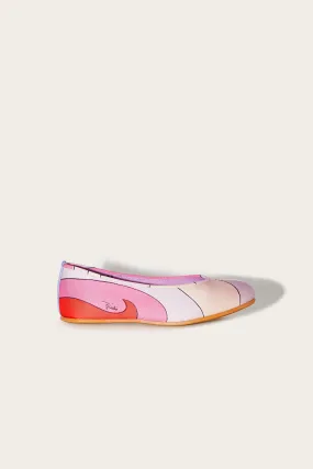 Marmo-Print Ballet Pumps