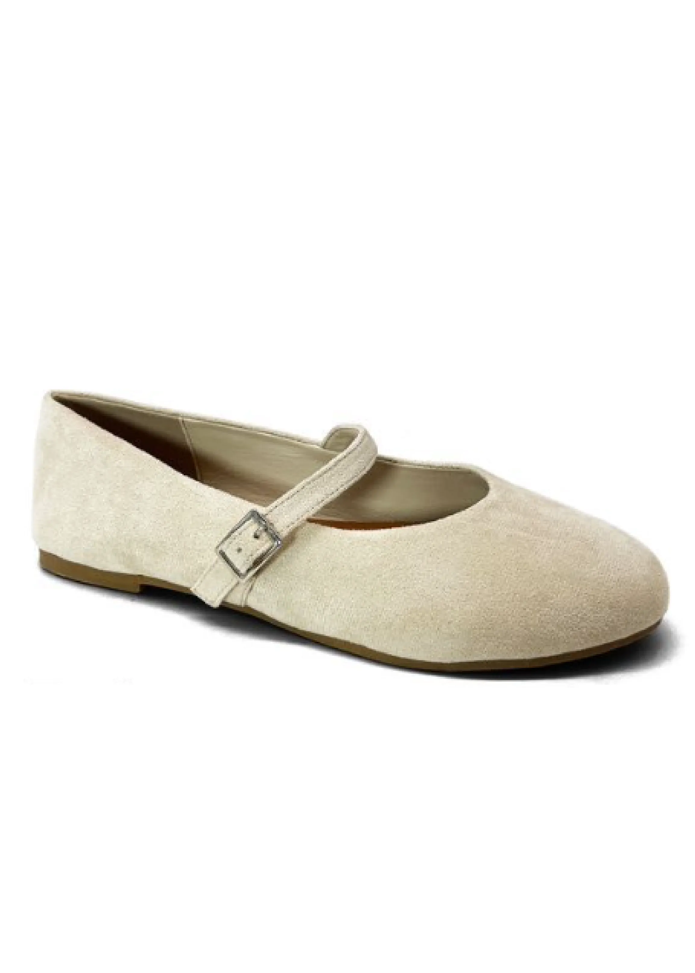 Marsali Beige Suede Ballet Pumps