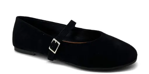 Marsali Black Suede Ballet Pumps