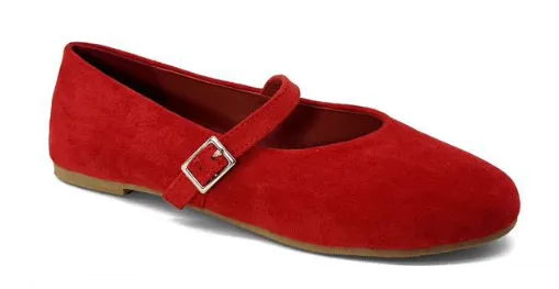 Marsali Red Suede Ballet Pumps