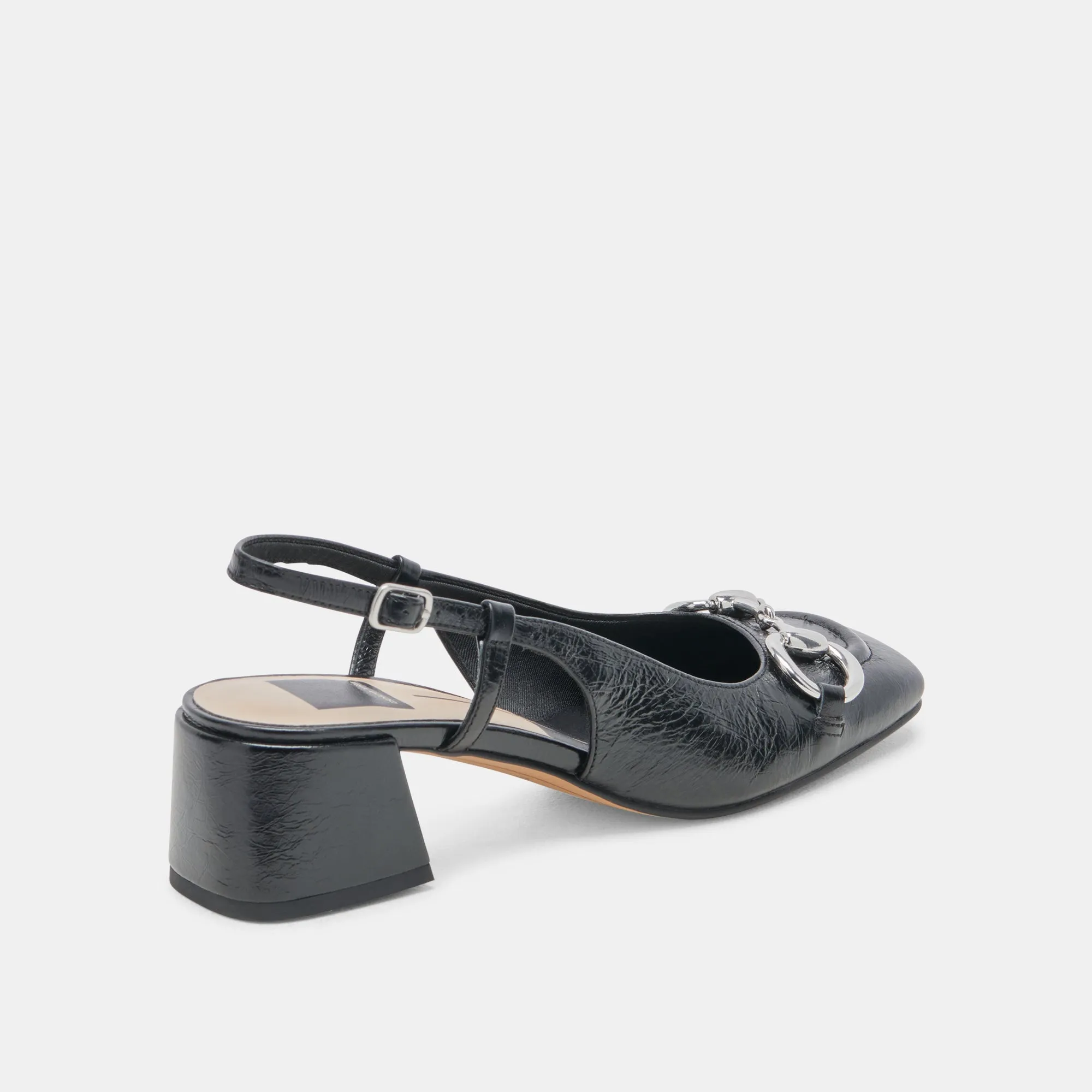 MELLI HEELS MIDNIGHT CRINKLE PATENT