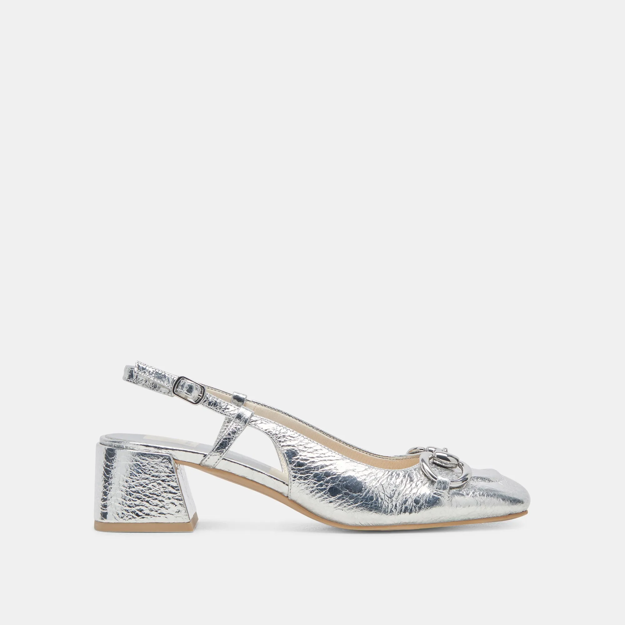 MELLI HEELS SILVER DISTRESSED LEATHER