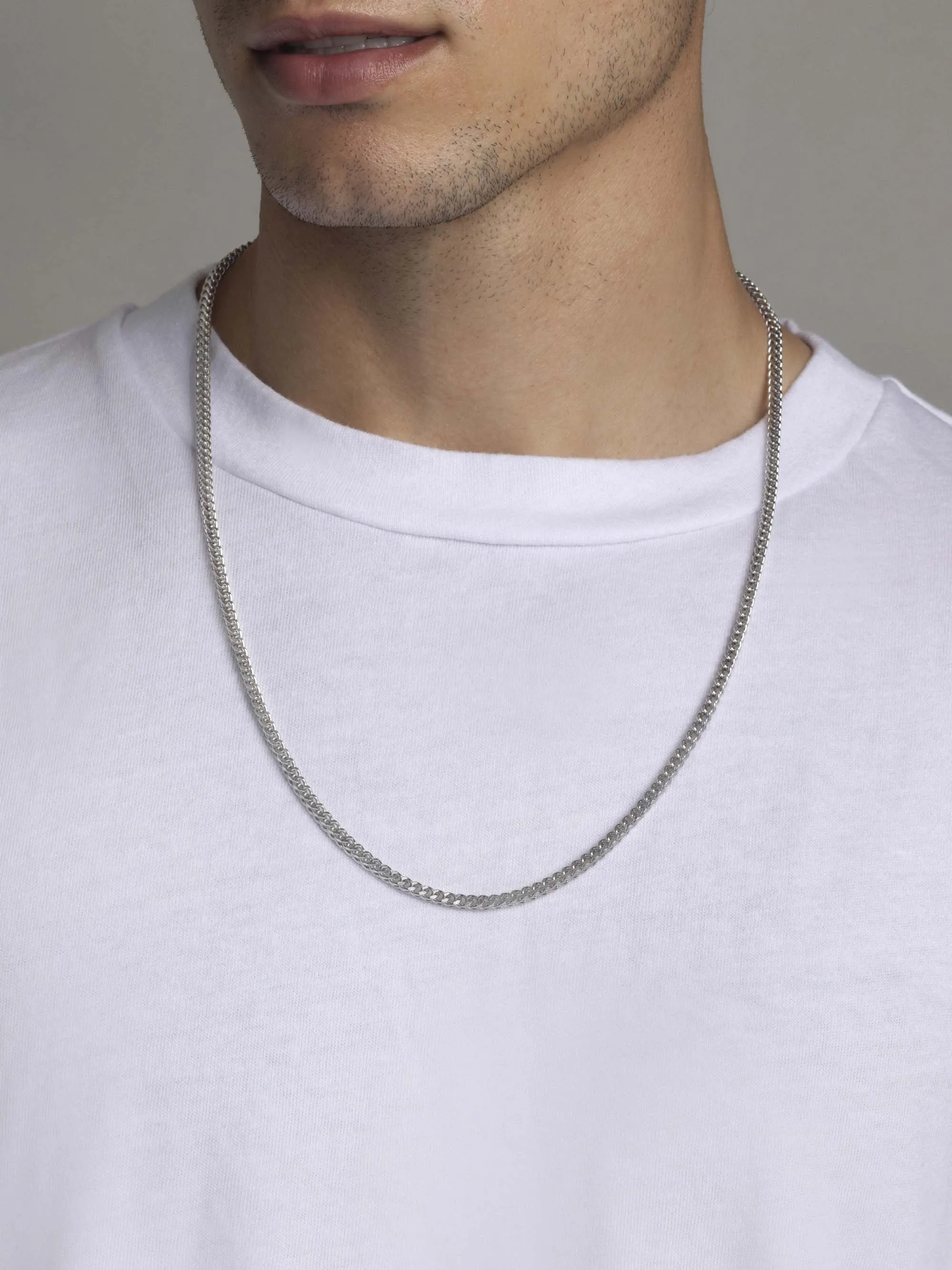 Men's Squared Silver Chain