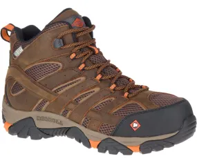 Merrell Men's Moab Vertex Mid Waterproof Comp Toe Work Boot Wide Width