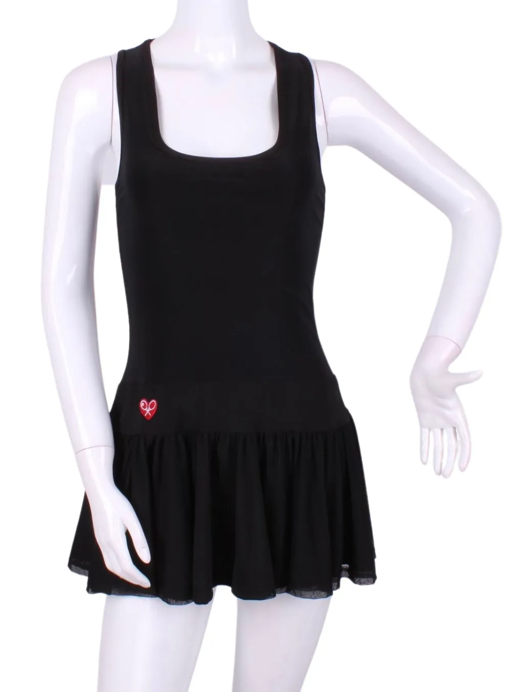 Mesh on Black Sandra Dee Tennis Dress