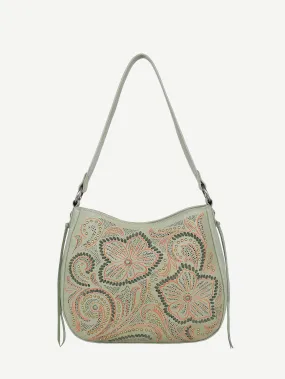 Montana West Cut-out Floral Embossed Concealed Carry Hobo