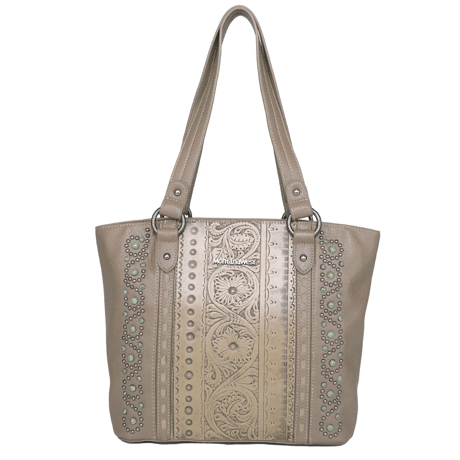 Montana West Floral Embossed Concealed Carry Tote