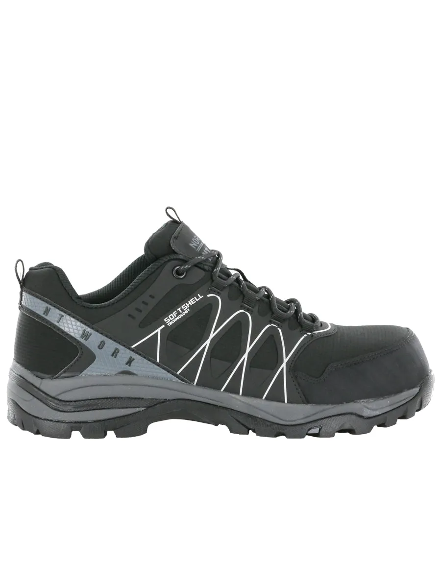 NT Work Men's Hood Low Black Composite Toe Athletic Work Shoe