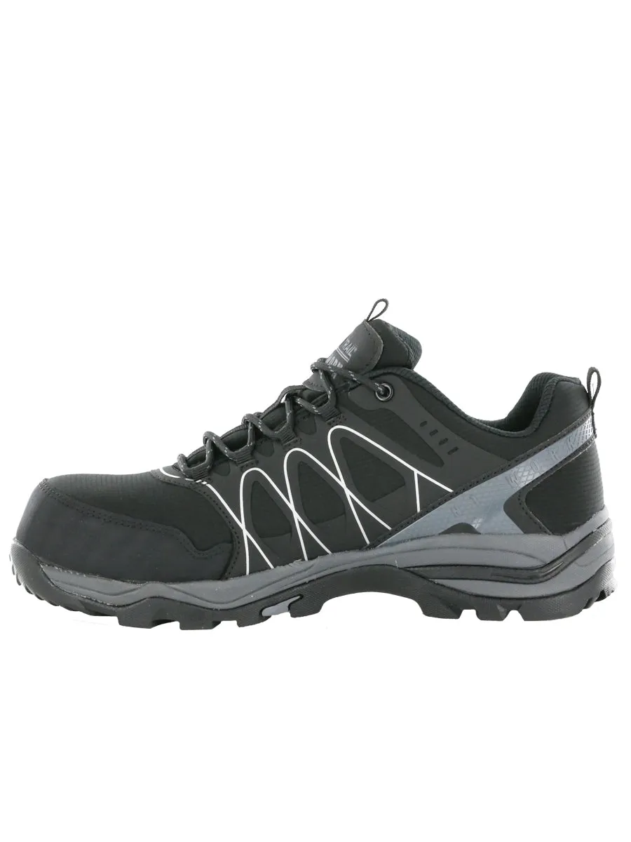 NT Work Men's Hood Low Black Composite Toe Athletic Work Shoe