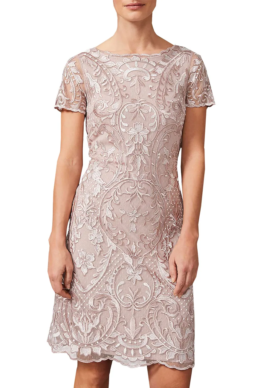 Nude Lizzy Embroidered Midi Dress