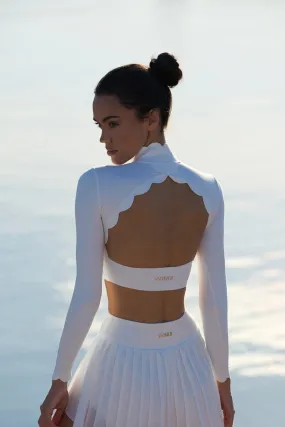 Open Back Long Sleeve Crop Top