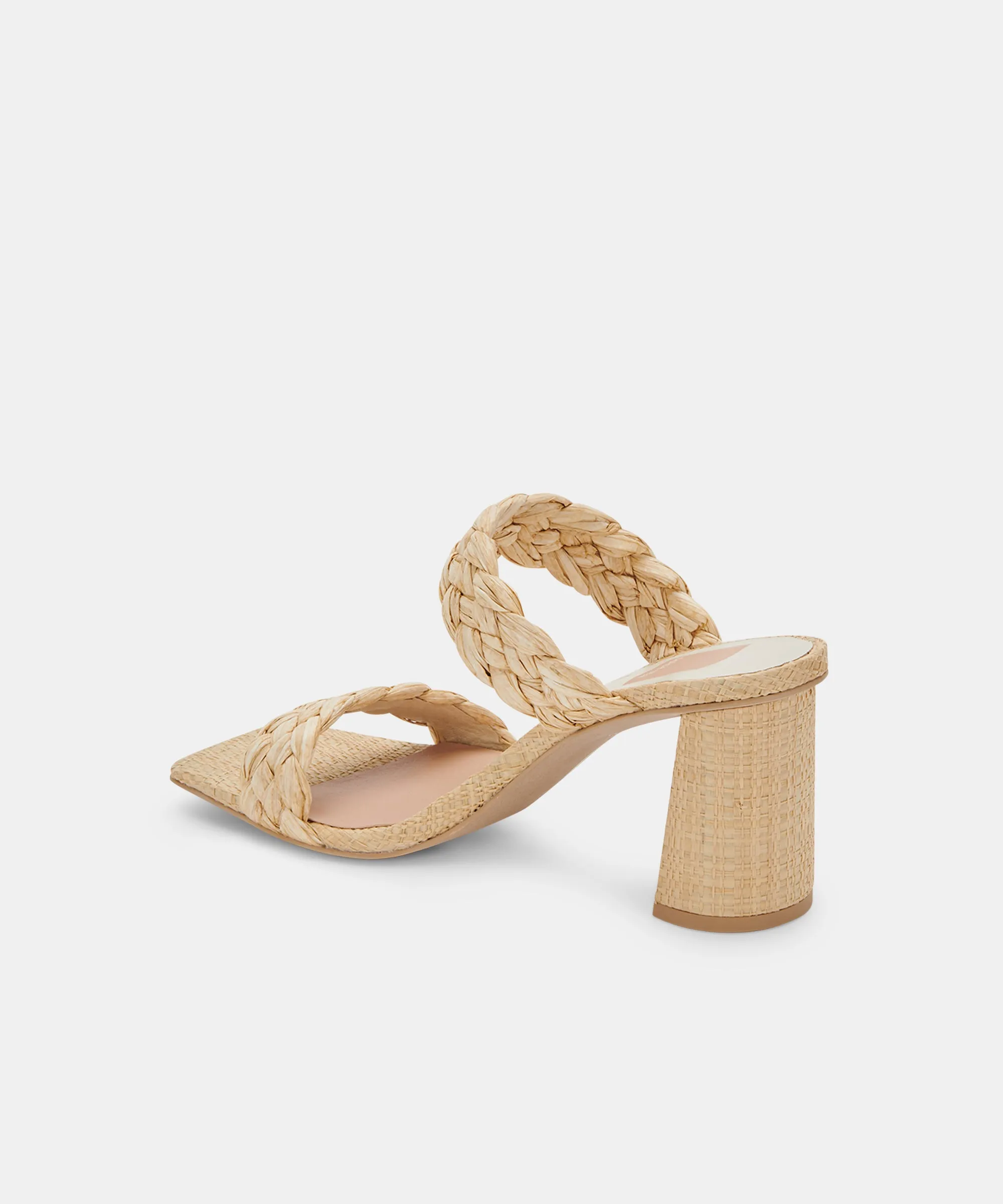 PAILY HEELS LT NATURAL RAFFIA