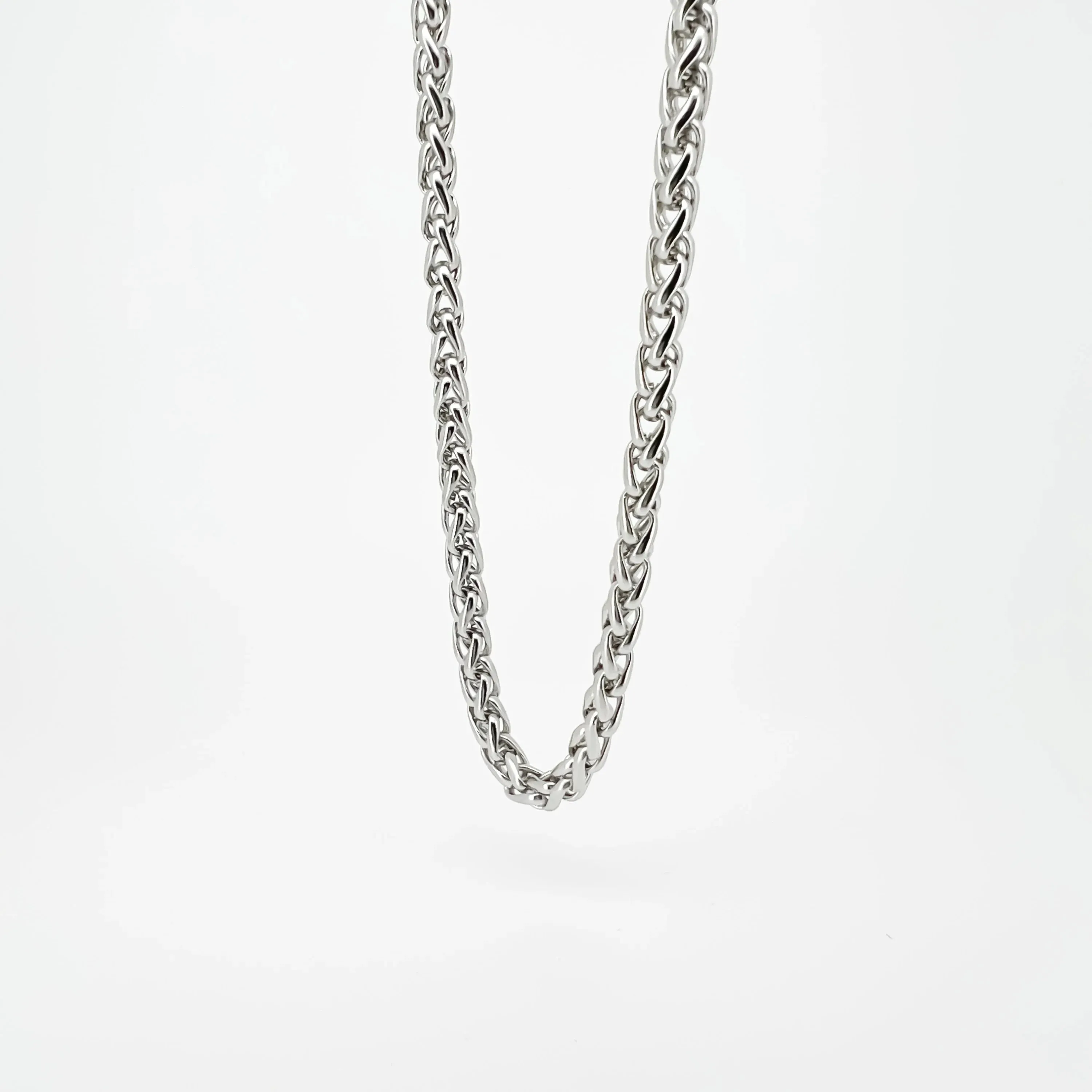 Rahul Stainless Steel Spiga Chain link Necklace