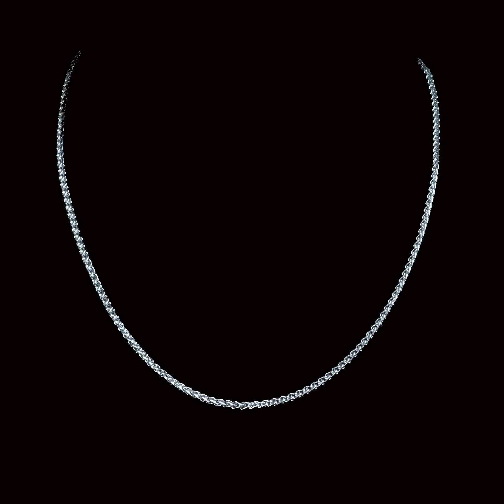 Rahul Stainless Steel Spiga Chain link Necklace