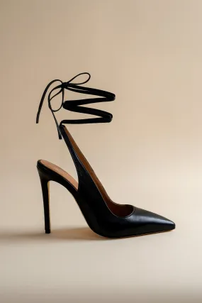 Ribbon Pump in Midnight Nappa Leather