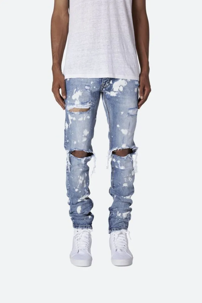 Ripped Zipper Denim Pants