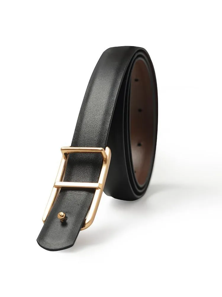 Simple Reversible Leather Belt