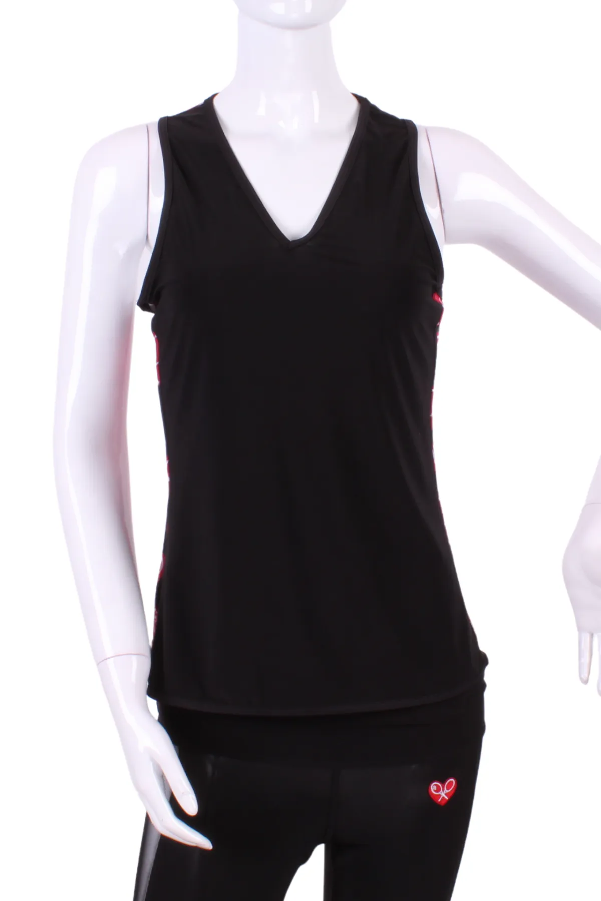 Soft Black Vee Tank Straight Back