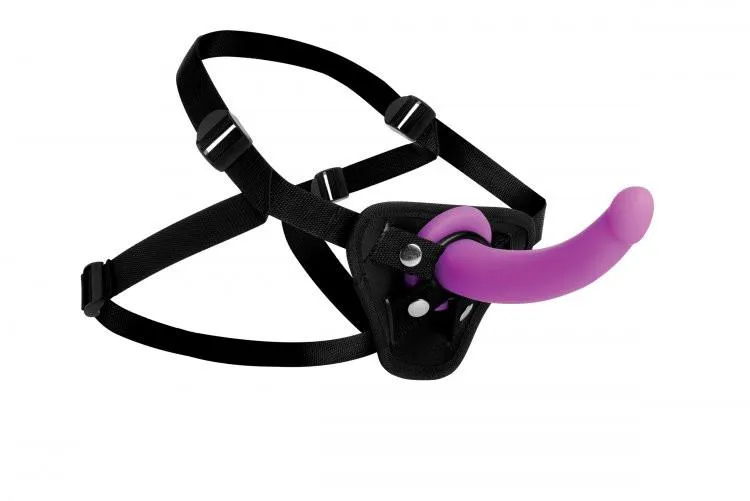 Strap U Navigator Silicone G-Spot Dildo with Harness