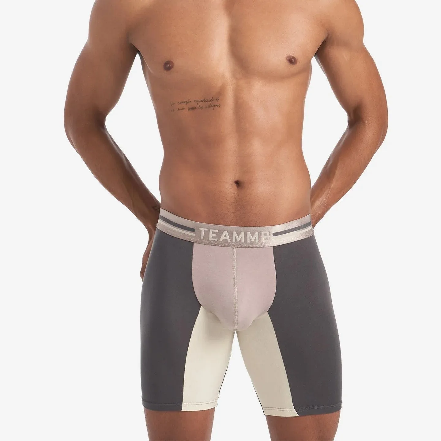 Teamm8 Bamboo Sports boxer modal licorice grey