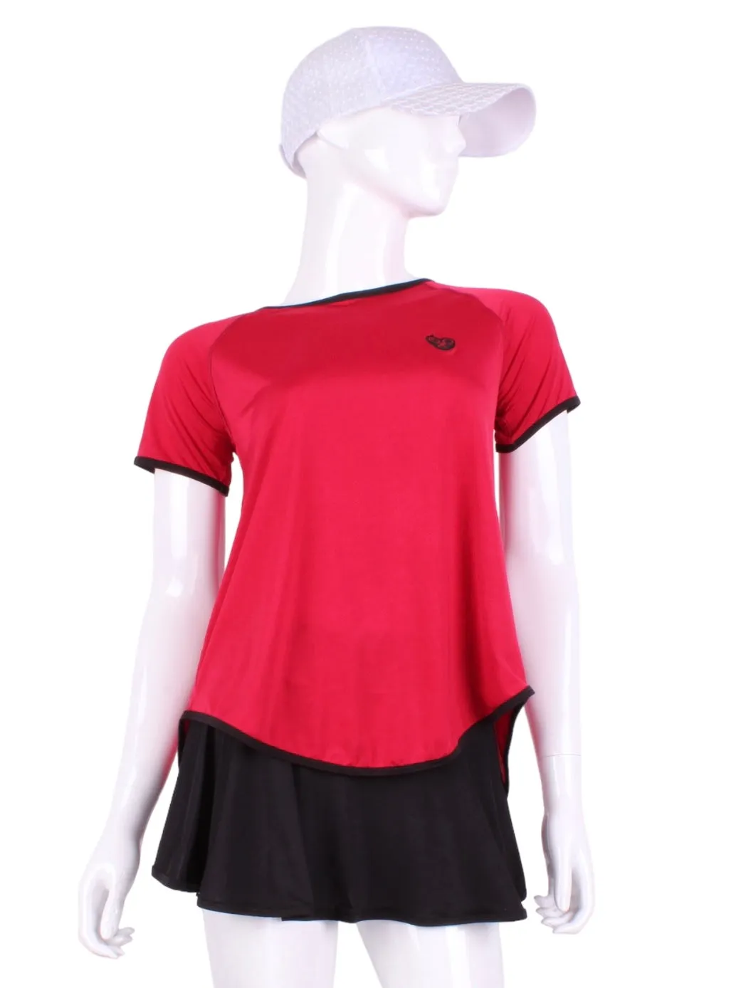 Tie Back Tee Short Sleeve Red