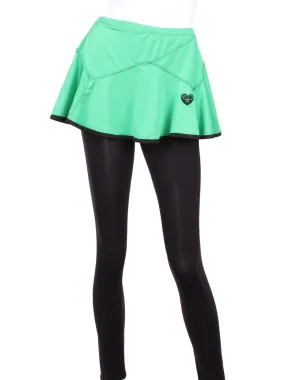 Triangle Green Skirt With Black Leggings