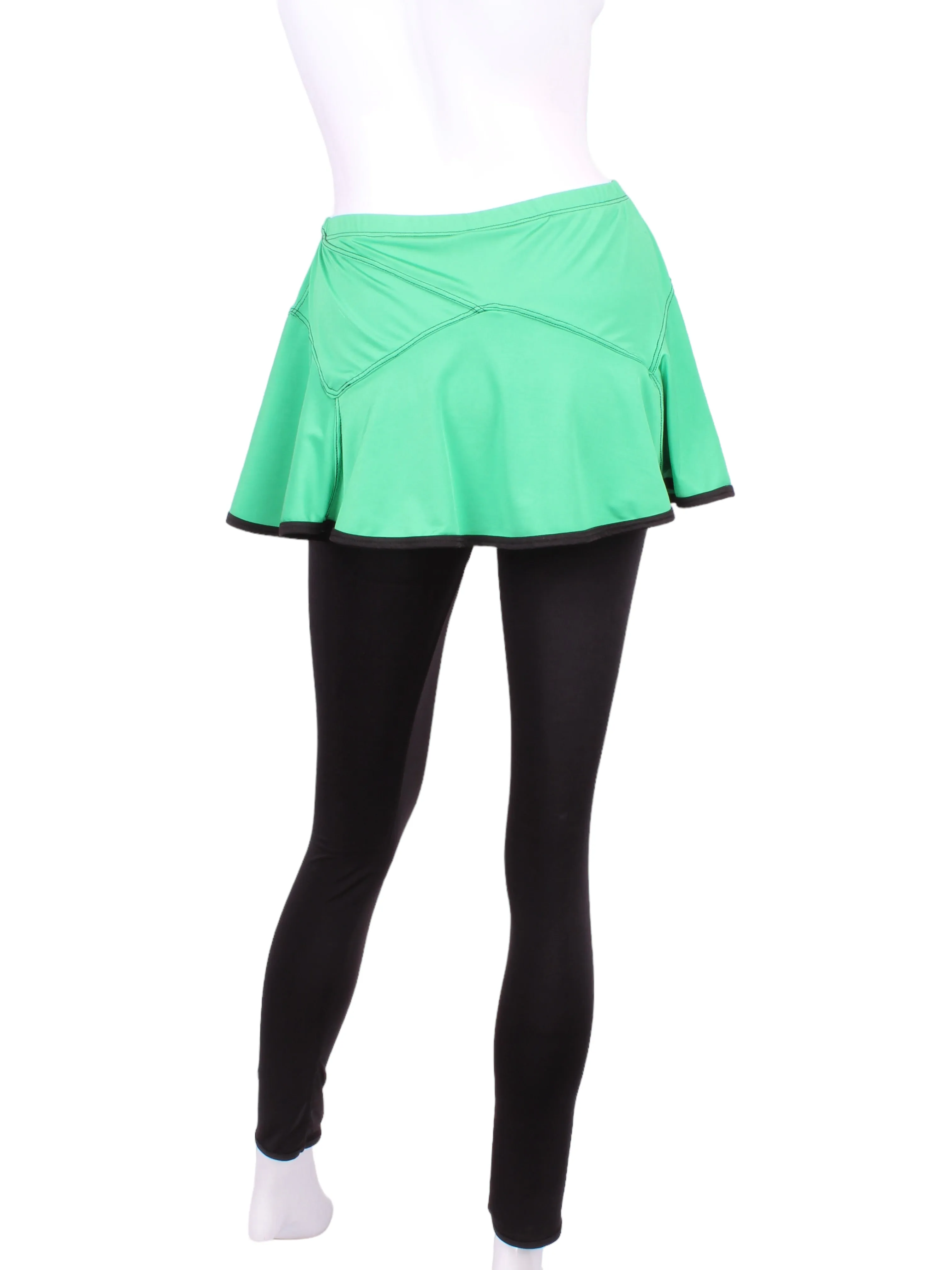 Triangle Green Skirt With Black Leggings