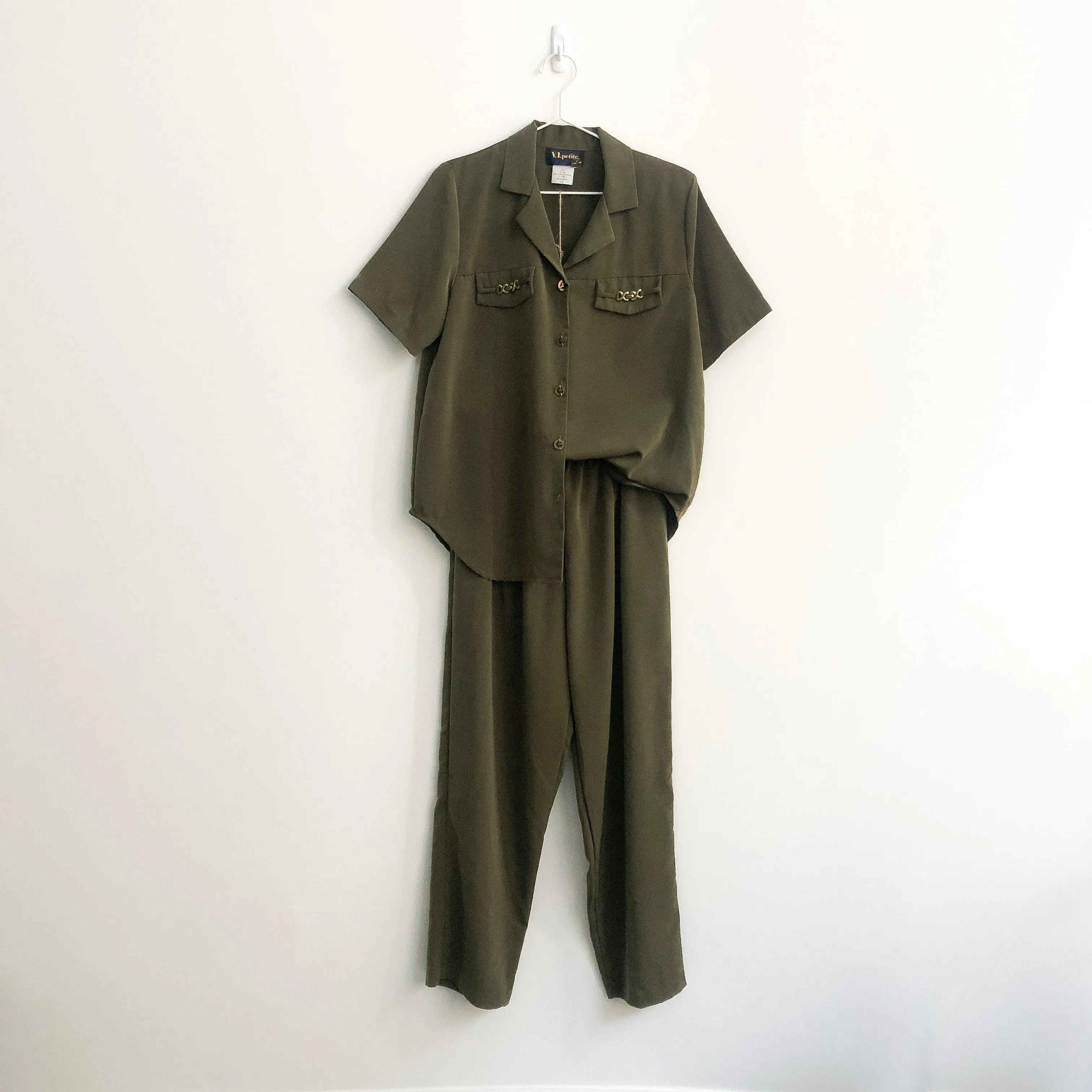 Two Piece Olive Pantsuit