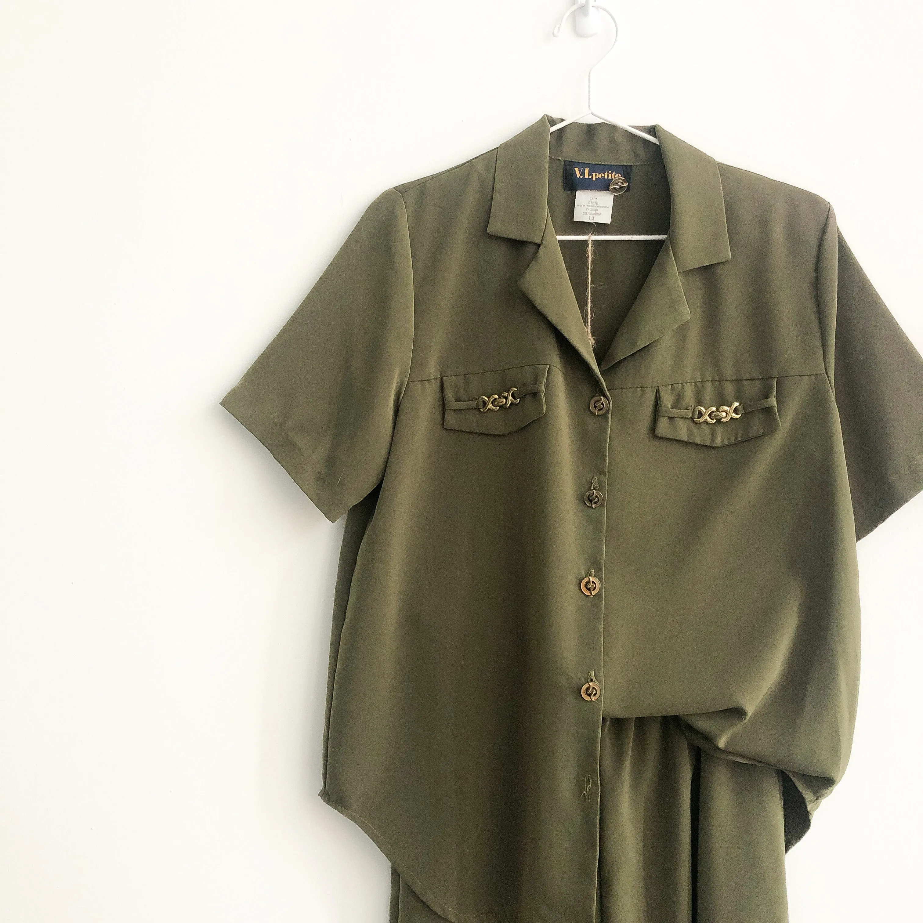 Two Piece Olive Pantsuit