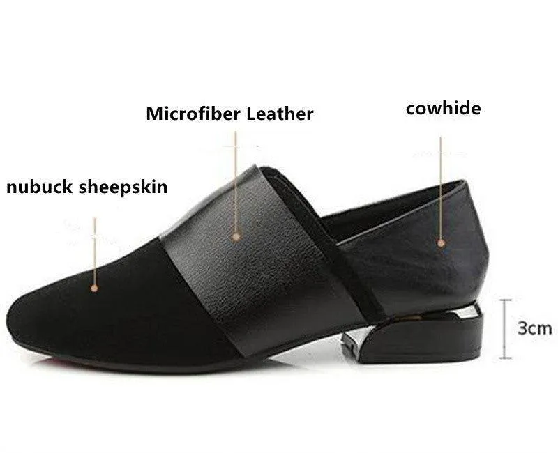 Women's Casual Shoes GRCL0324 Black Leather Soft Pumps Flats