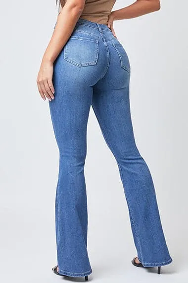 Women's Sustainable  Rip & Repair Flare Jeans-Sale