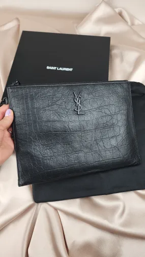 YSL Embossed Pouch